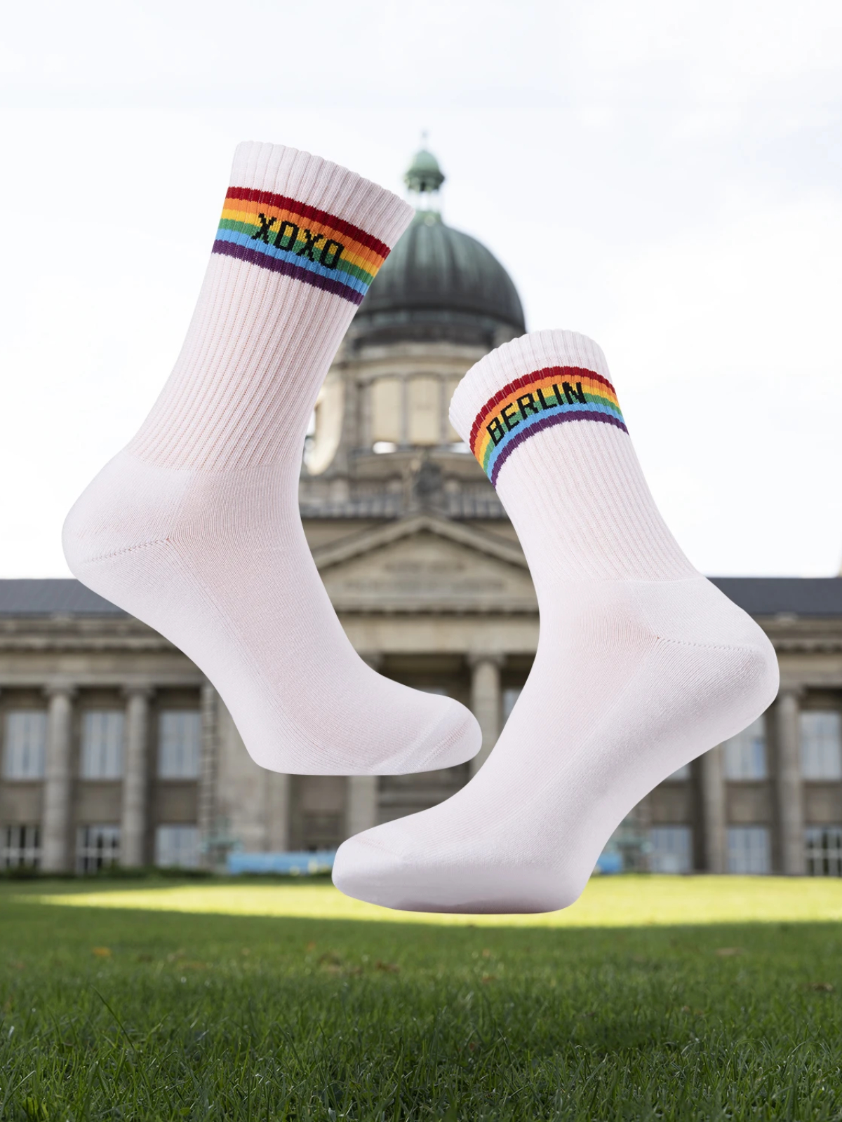 XOXO Socks Rainbow BERLIN | White