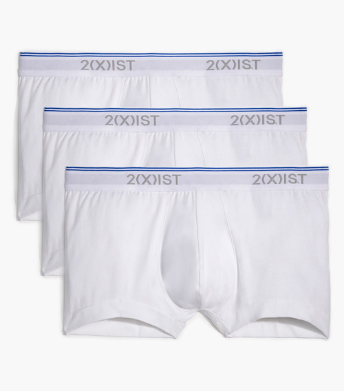 2(X)IST 021333 Cotton Stretch No-Show Trunk 3-Pack | White