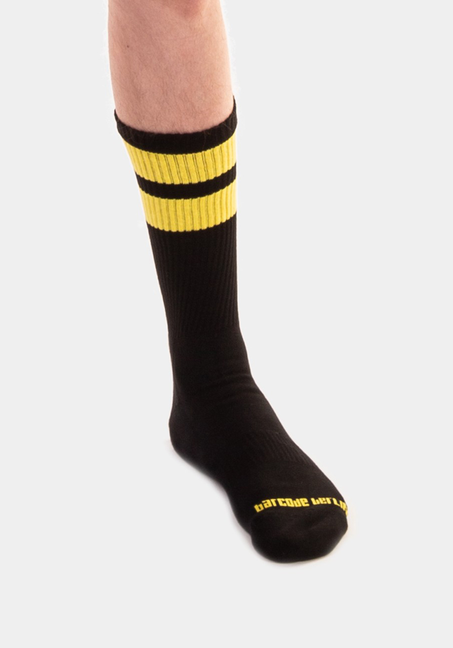 Barcode Berlin Gym Socks | Black/Yellow