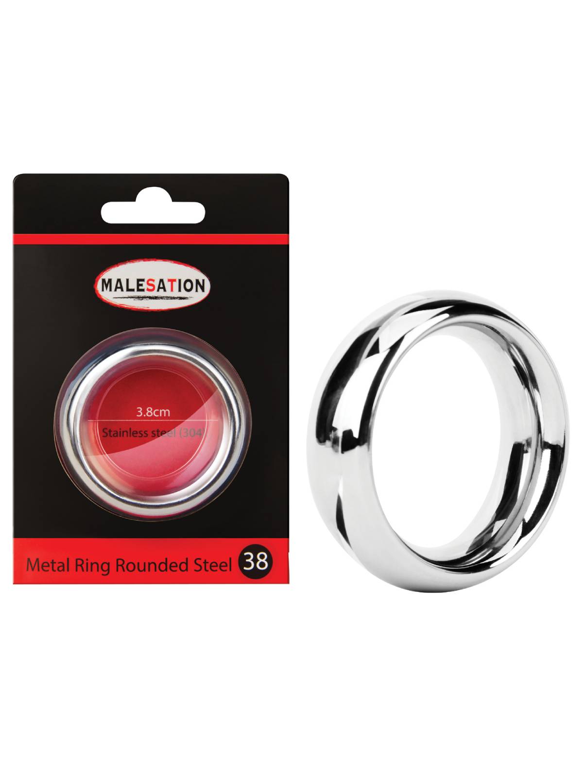 Malesation Metal Ring Rounded Steel | Ø 38 mm