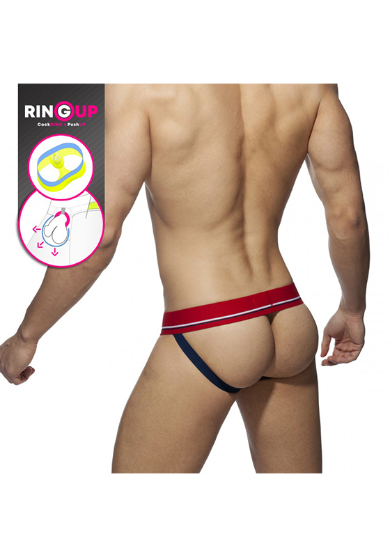 Addicted Navy Cockring C-Through Jockstrap Addicted Navy Cockring C-Through Jockstrap