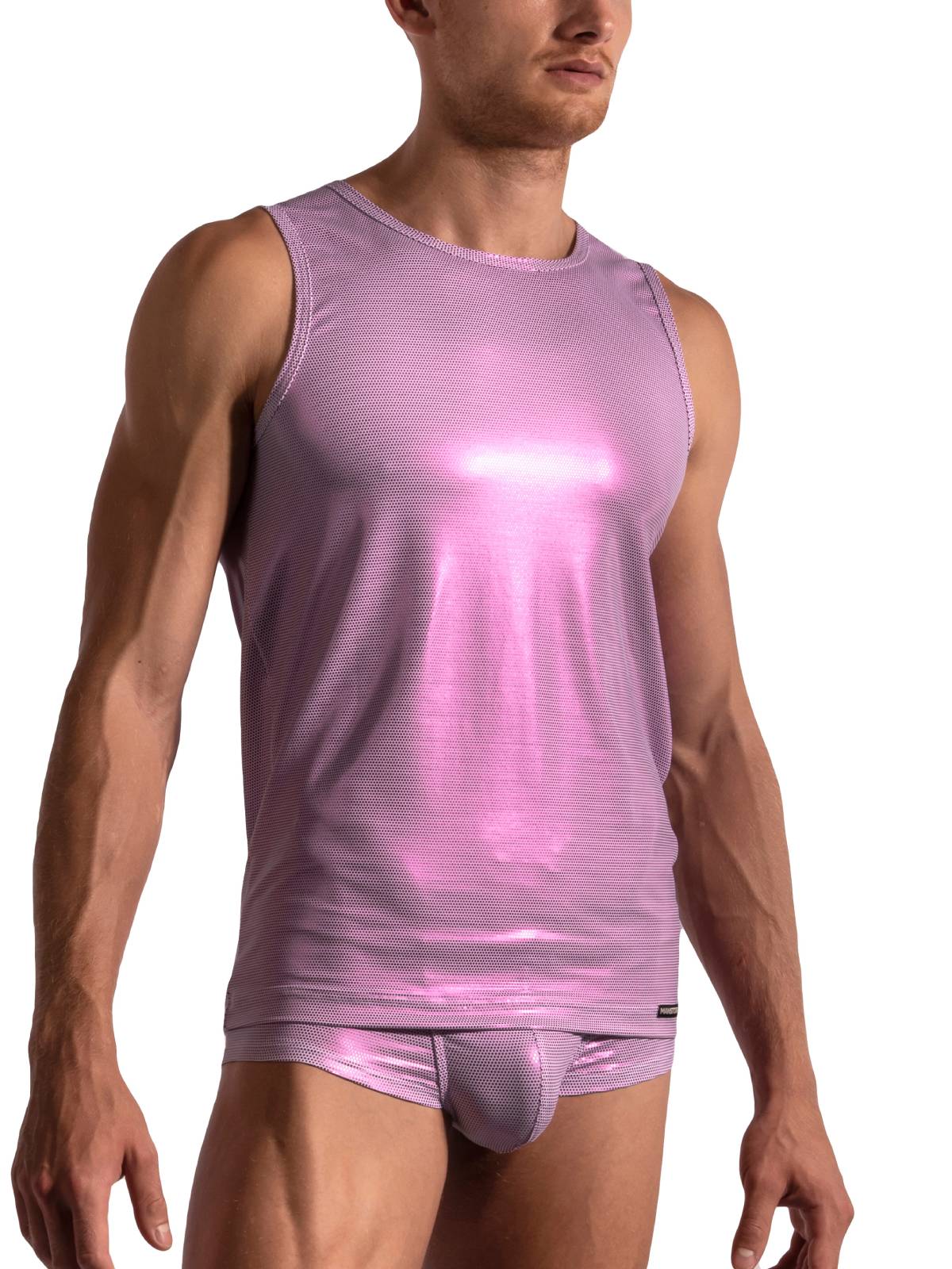 Manstore M2198 Slim Tank | White/Pink