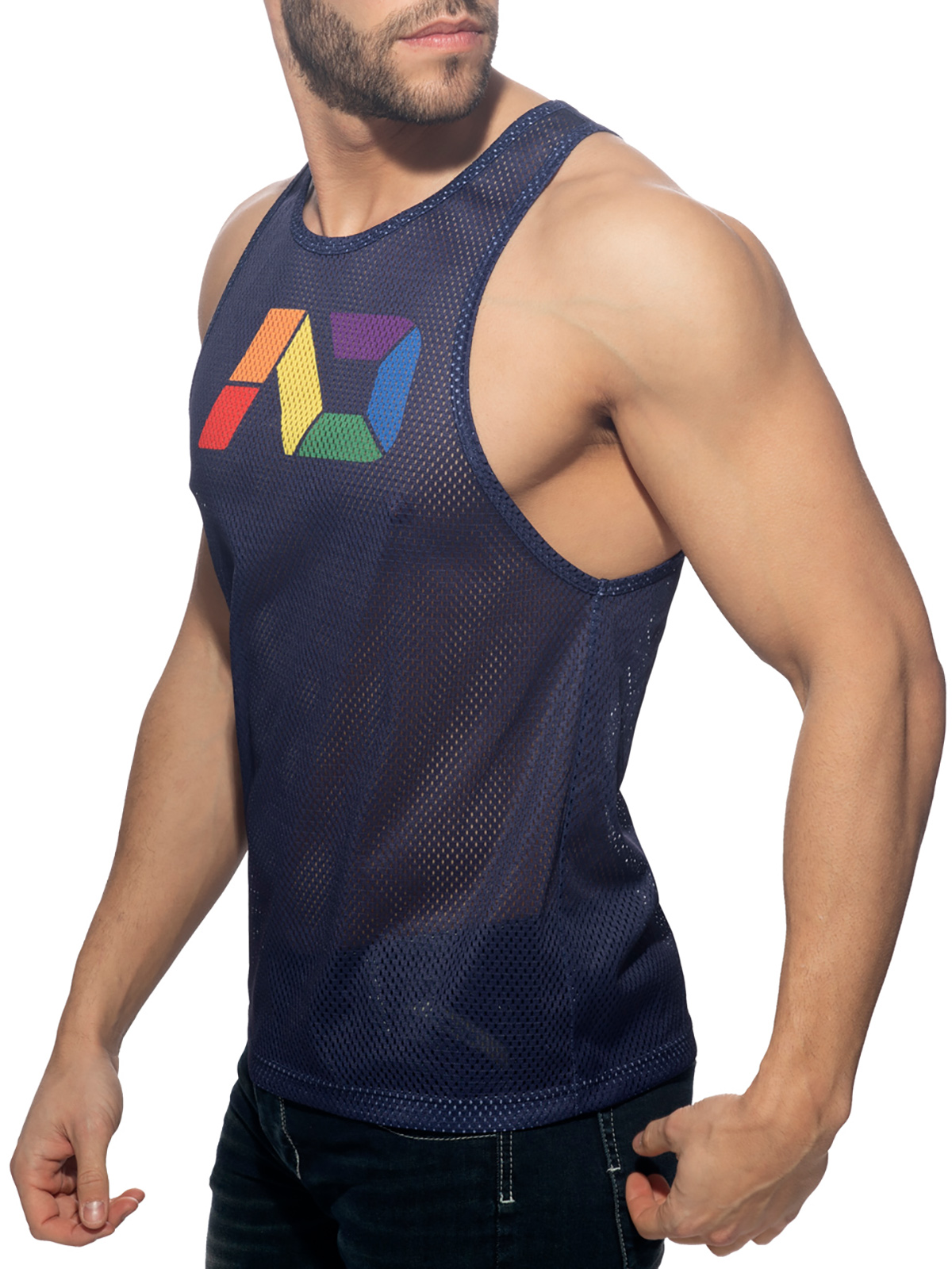 Rainbow Tank Top | Navy