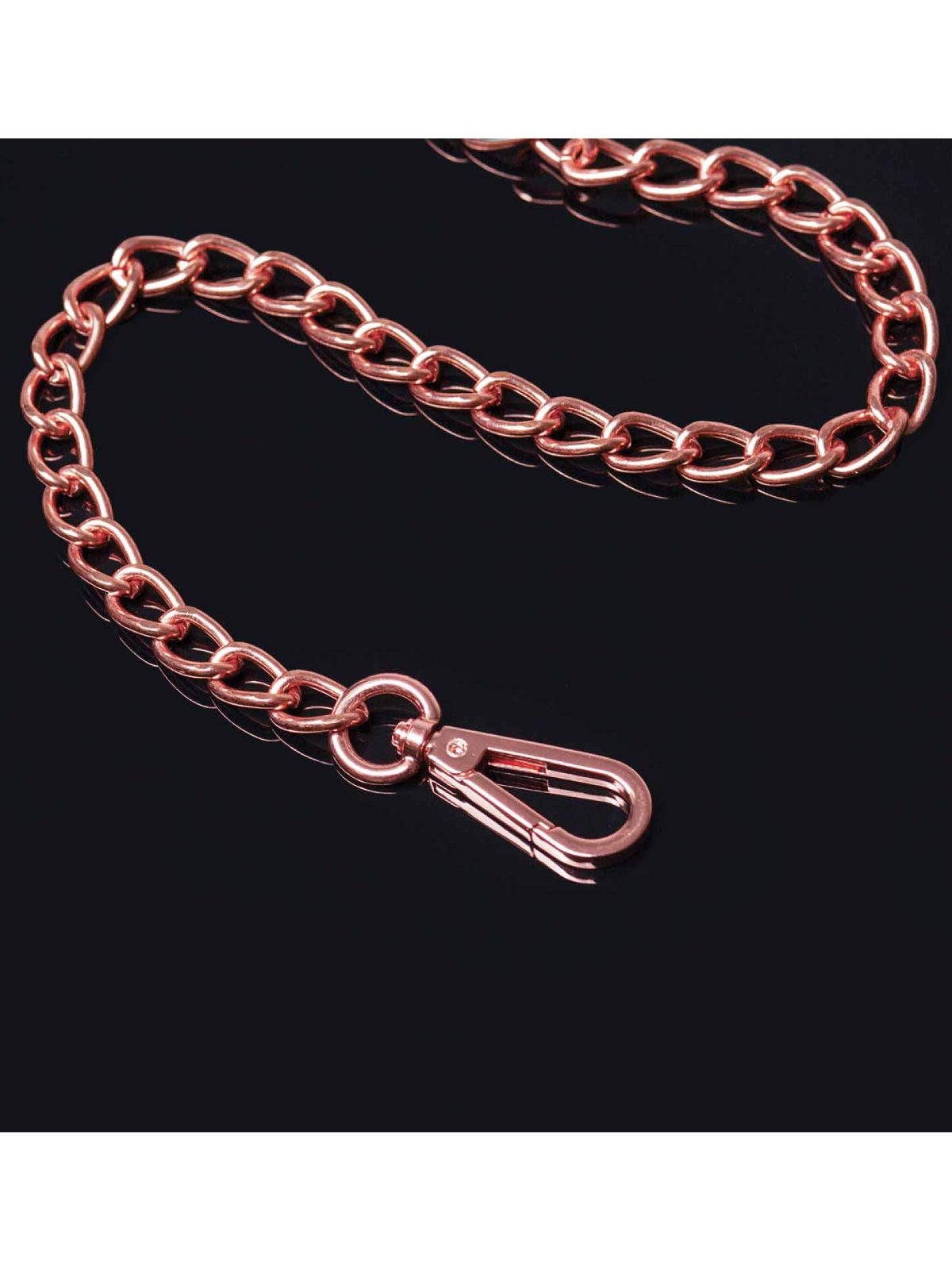 Leine black/ rose gold Chain Leash 