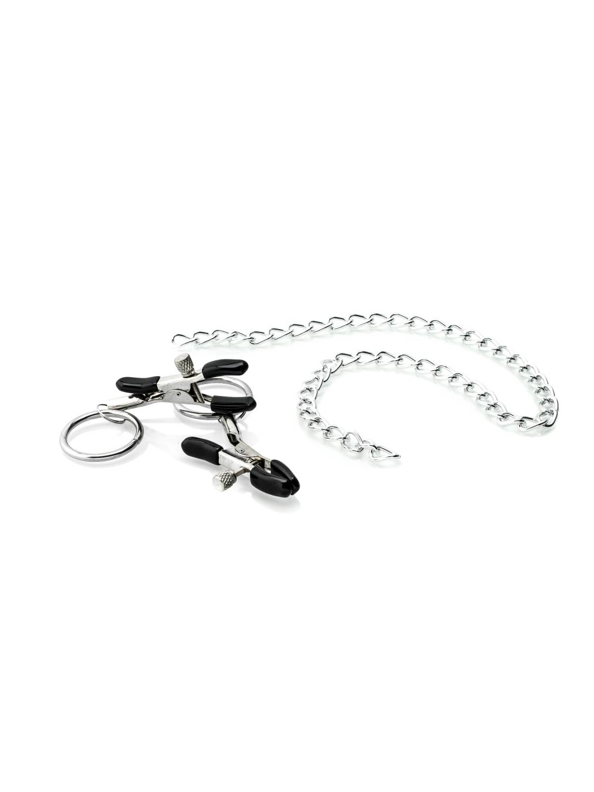 Zenn Nipple Clamps with Ring and Chain | 40 cm