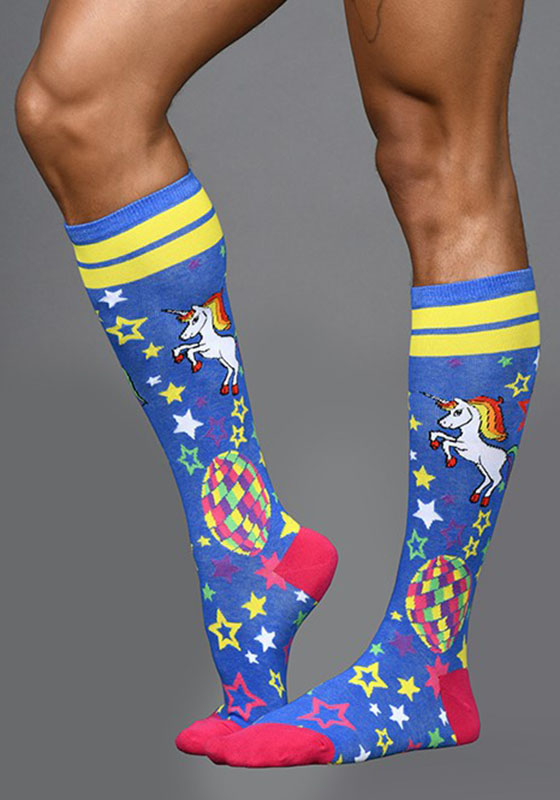 Andrew Christian Multi Disco Star Unicorn Socks
