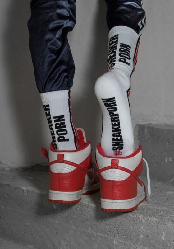 Sk8terboy #Sneakerporn Socks | White/Red