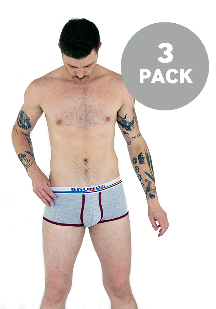 BRUNOS Boxer Grey 3-Pack
