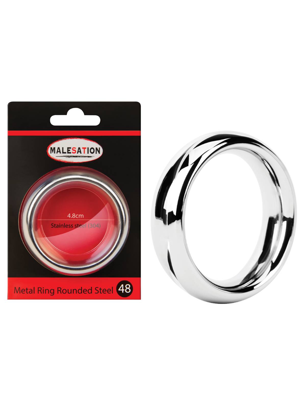 Malesation Metal Ring Rounded Steel | Ø 48 mm