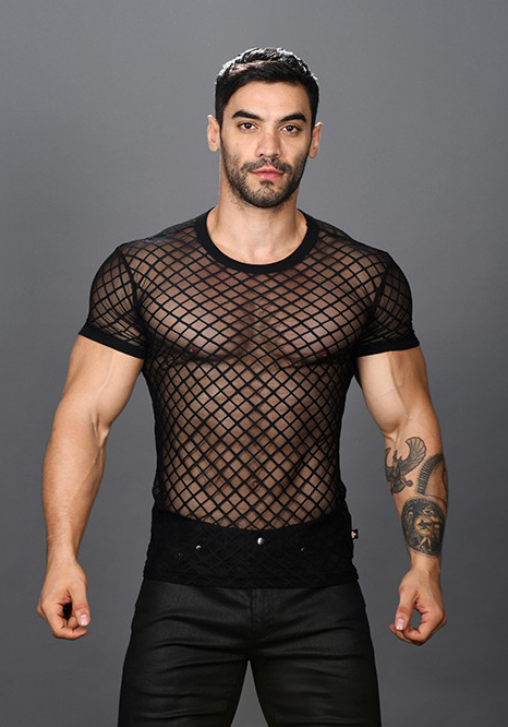 Andrew Christian Lace Sheer Tee Shirt Andrew Christian Lace Sheer Tee Shirt