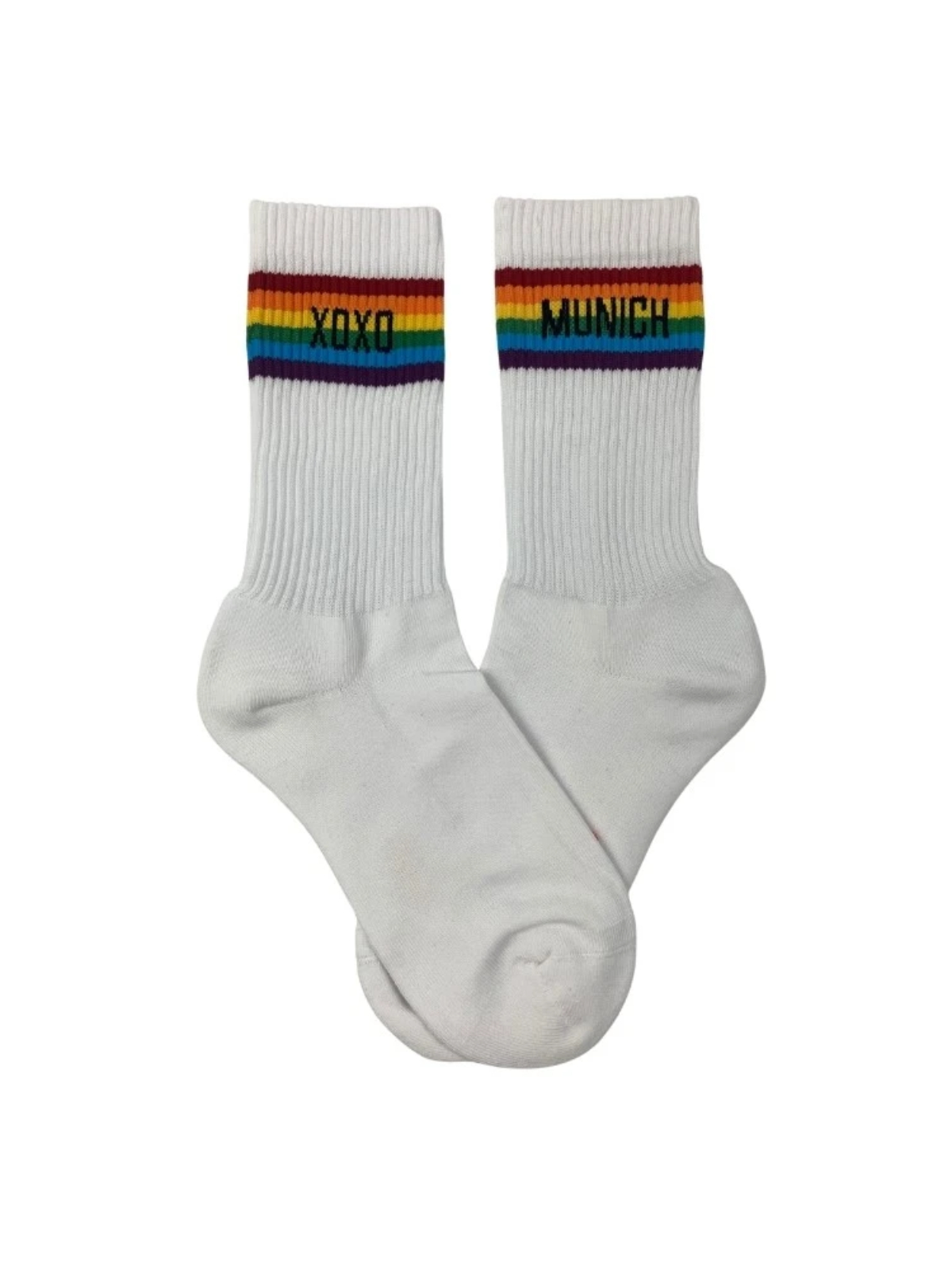 XOXO Socks Rainbow MUNICH | White