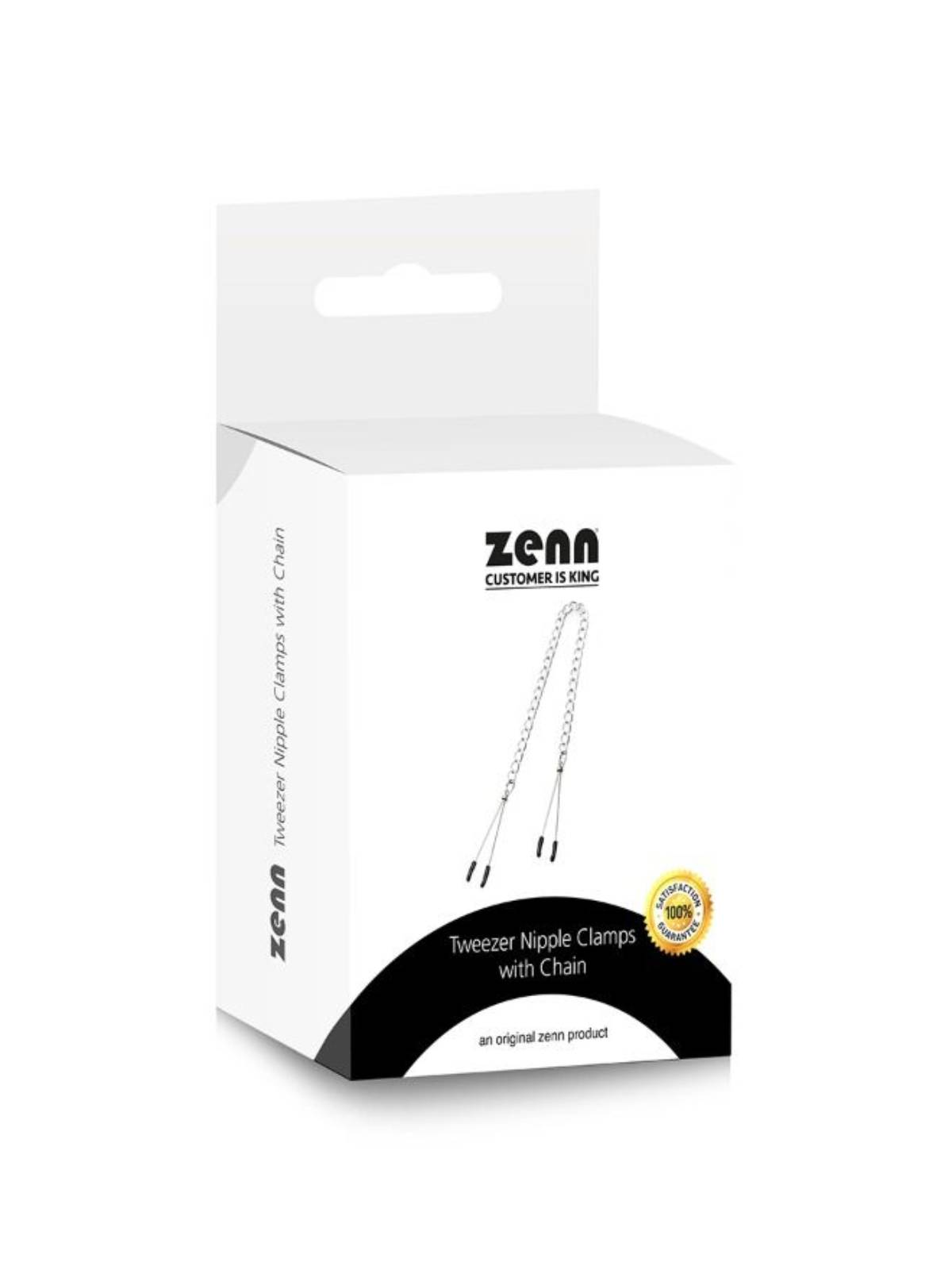 Zenn Tweezer Nipple Clamps with Chain | 44 cm