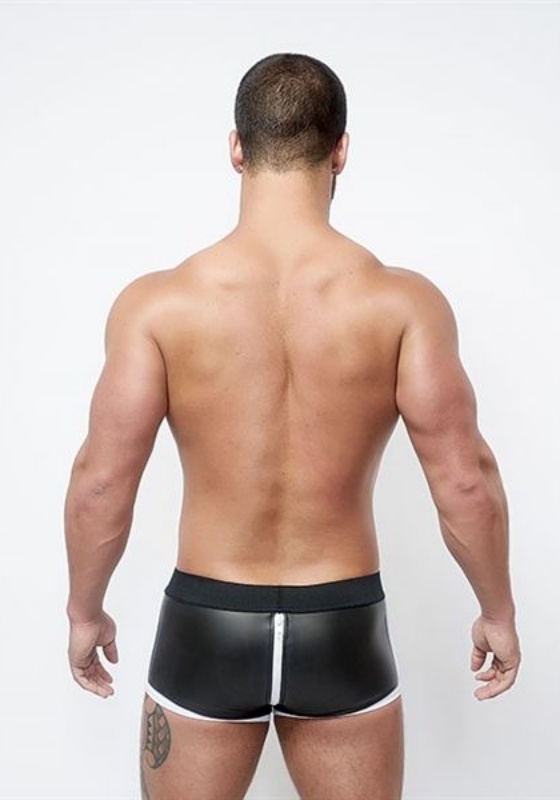 Mr. B: Neoprene Shorts 3 Way Full Zip | Black/Red