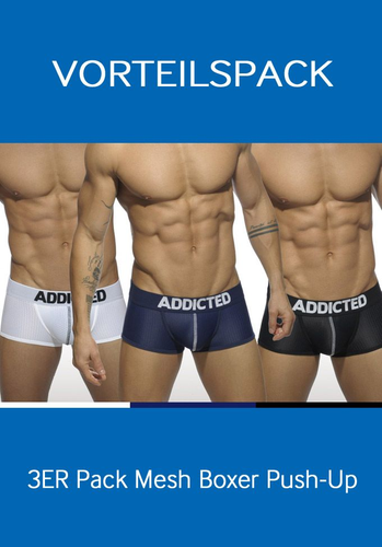 Addicted AD477 3 Pack Mesh Boxer Push Up