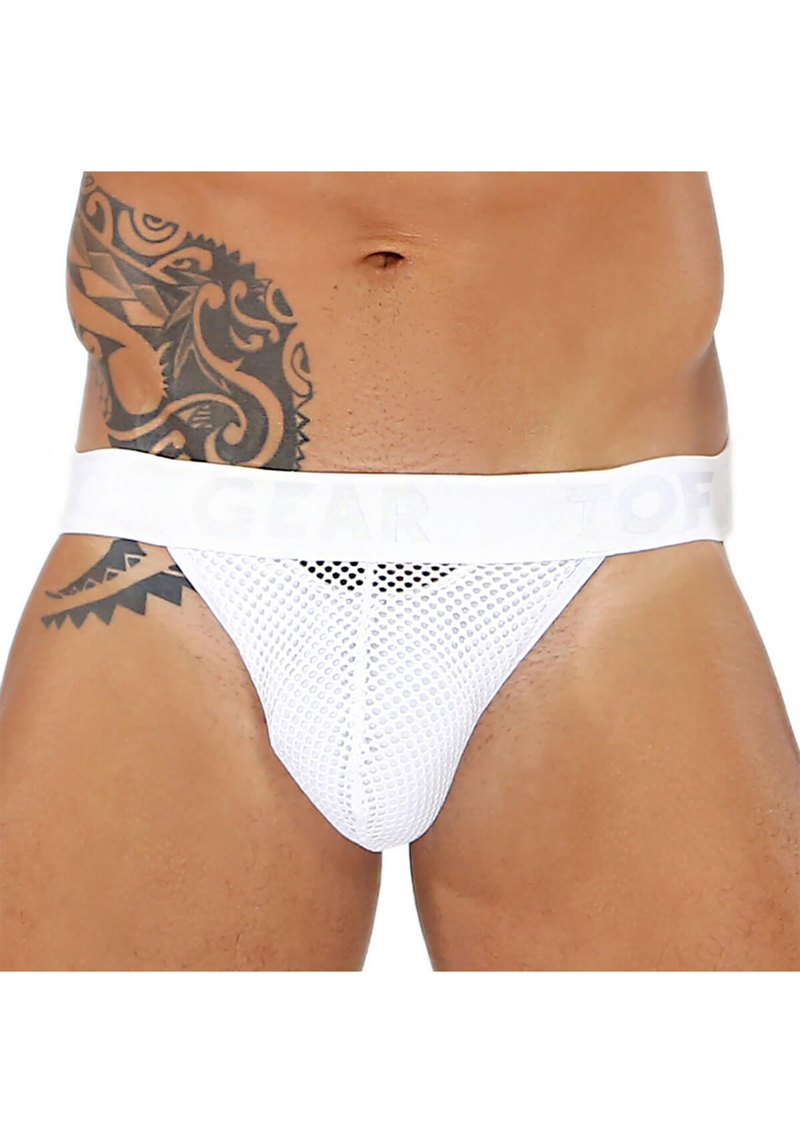 TOF Bulge Mesh Jock | White TOF Bulge Mesh Jock | White