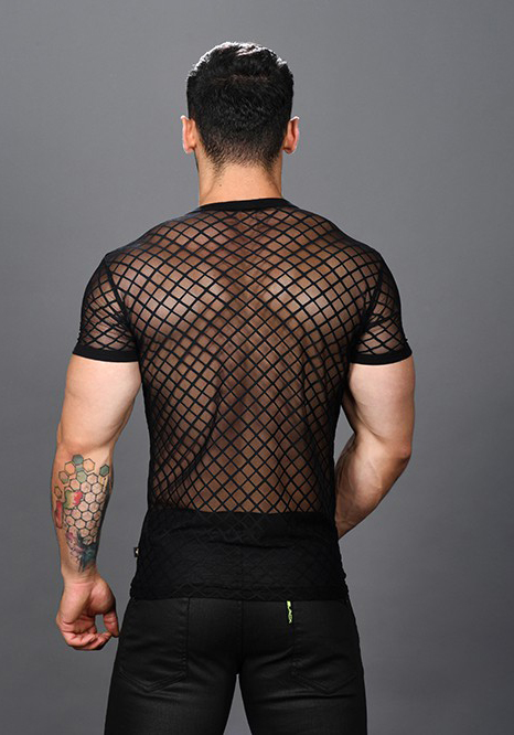 Andrew Christian Lace Sheer Tee Shirt
