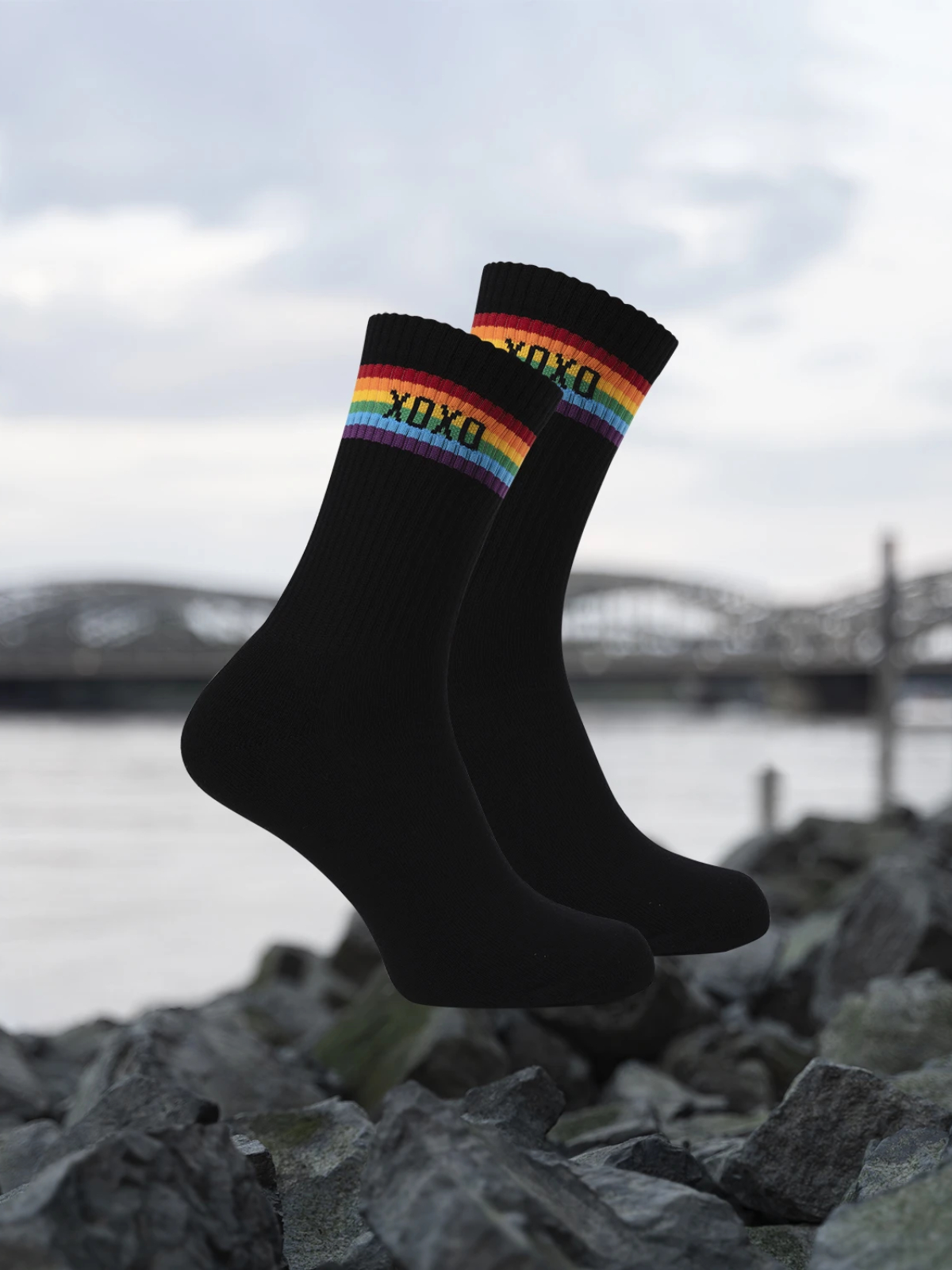 XOXO Socks Rainbow XOXO | Black