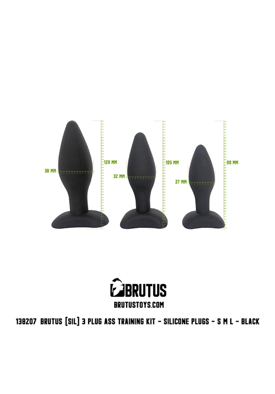Brutus: Plug Ass Training Kit Silicone Plugs S,M,L