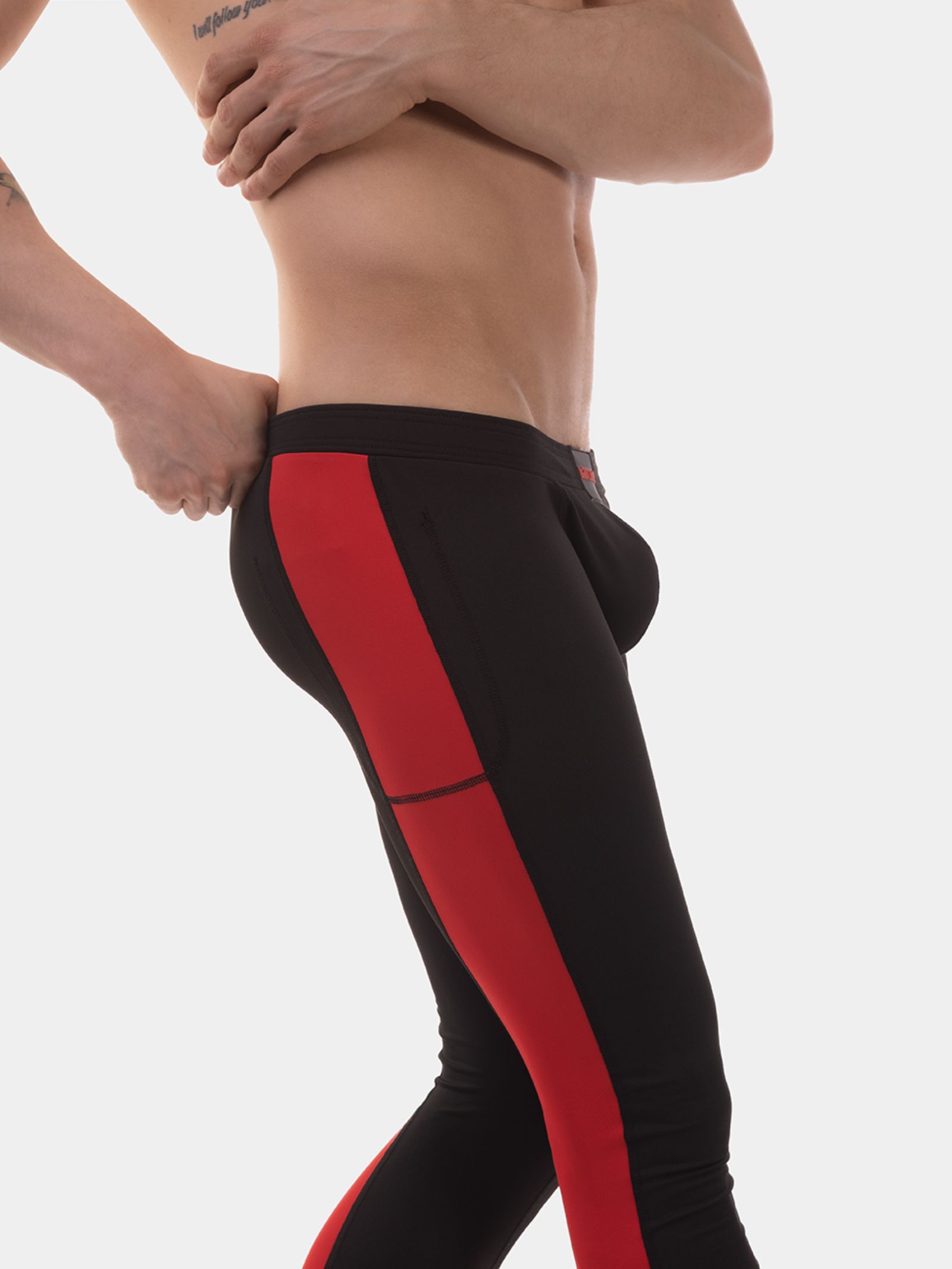 Barcode Berlin Long Leggings Onniko | Black/Red