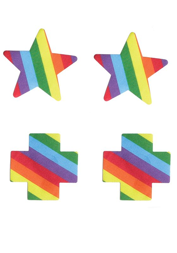 Coquette Pasties Rainbow Cross & Stars