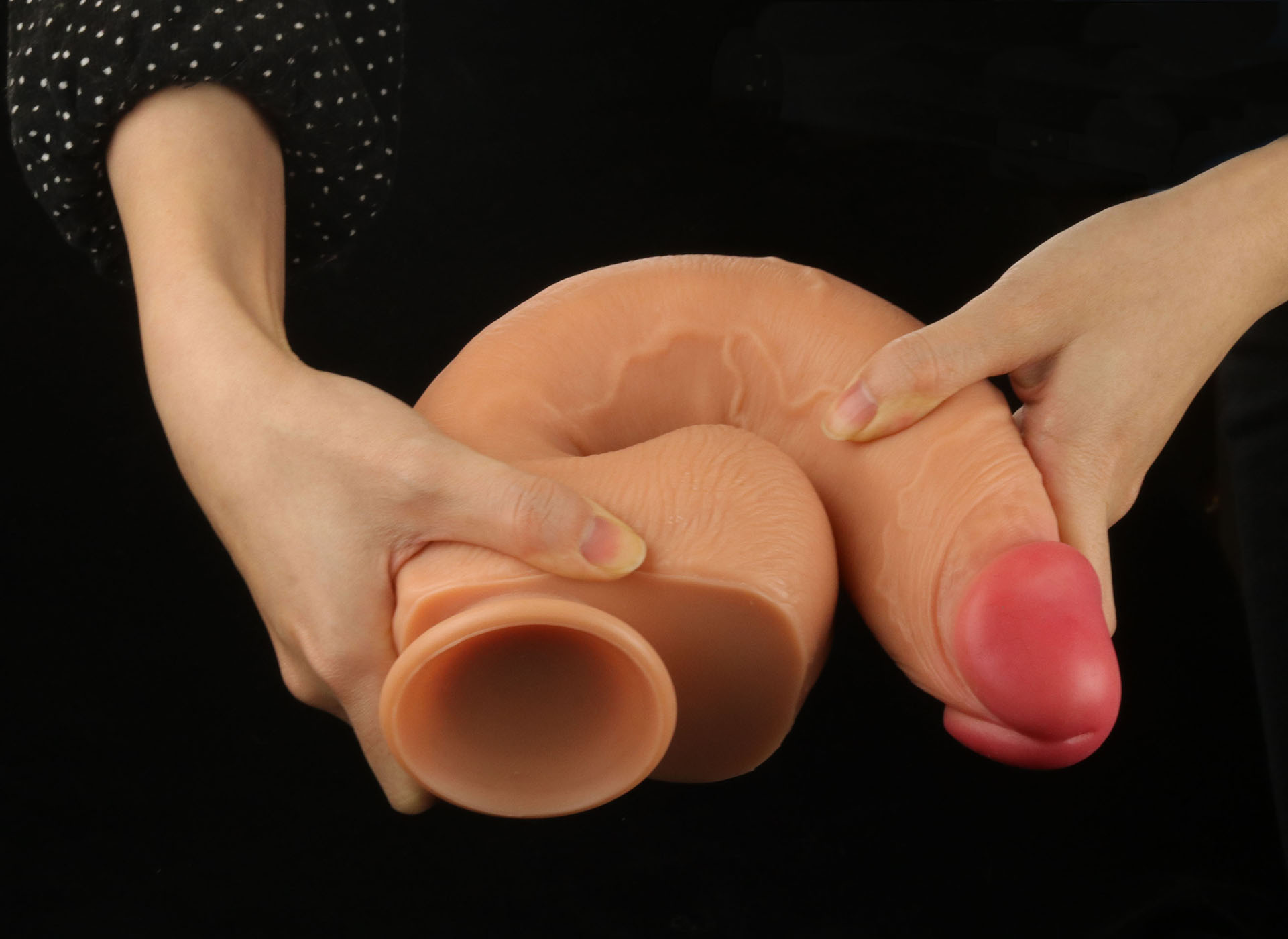 Get Lucky: flesh Real Skin Dildo 12'' Get Lucky: flesh Real Skin Dildo 12''