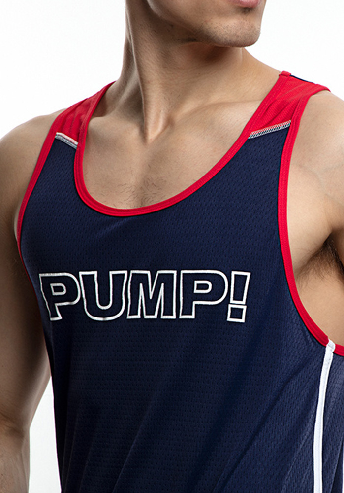 PUMP! Academy Tank | Navy/White/Red 