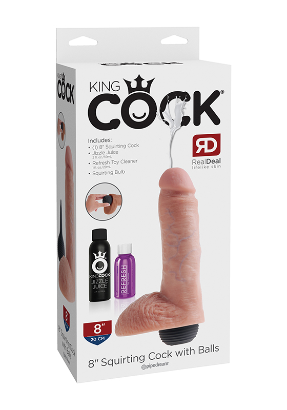 King Cock: Dildo flesh Squirting 8"/ 20,3 cm