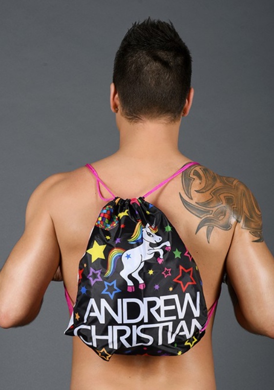 Andrew Christian Multi Disco Star Unicorn Backpack