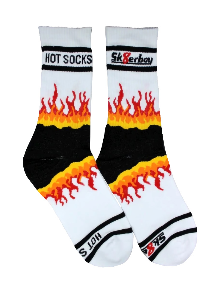 Sk8erboy: HOT Socks | White